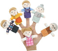 Finger Puppet Family Finger Puppet,6pcs Cute Puppet Mini Plush Toys Teaching Show,Soft Puppet for Kids Family Members Role Playing Birthday Party (Asian Style)
