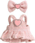 Premium Doll Clothes for Labubu - Luxury Chic Style Set for 17cm Dolls, Doll Outfit for Display, Collectors, Gift - Cute Miniature Fashion Accessories - Pink Heart (No Dolls)