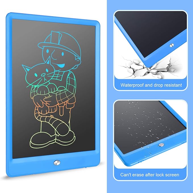 LCD Writing Tablet for Kids, 10 Inch Colorful Electronic Doodle Board, Educational Learning Kids Drawing Tablet Toys, Christmas Birthday Gift for 3 4 5 6 7 8 9 Year Old Girls Boy