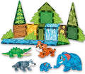 Magnetic Tiles Set Jungle Animals Theme Toys, Magnet Tiles Building Blocks Toys for Kids Ages 4-8