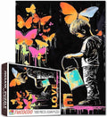 Tucocoo Banksy Graffiti Love Jigsaw Puzzle 1000 Pieces Puzzles for Adults, Butterfly Abstract Art Jigsaw Puzzles for Difficult Challenging Family Activity Games DIY Crafts Puzzle for Home Decor Gifts