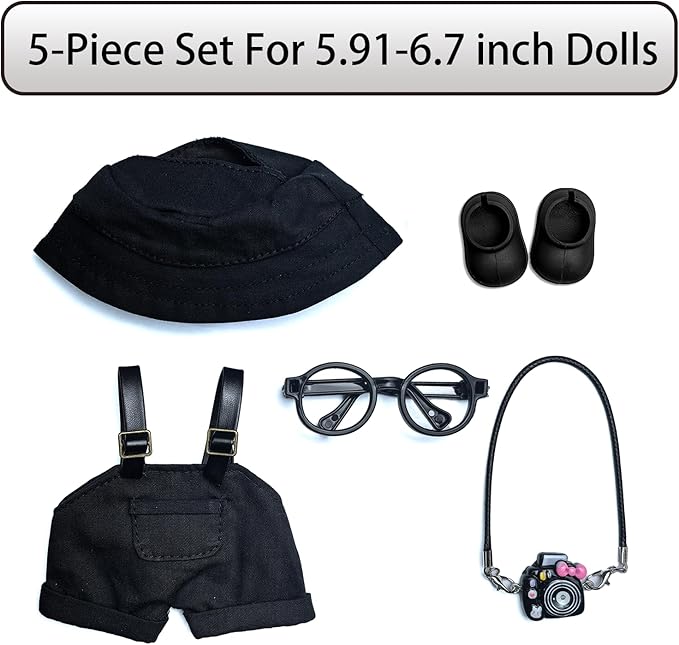 17cm Doll Clothes Set Fashion Doll Clohtes with Accessories of Doll Clothing Suitable for Various Outfits of Dolls (Style E)