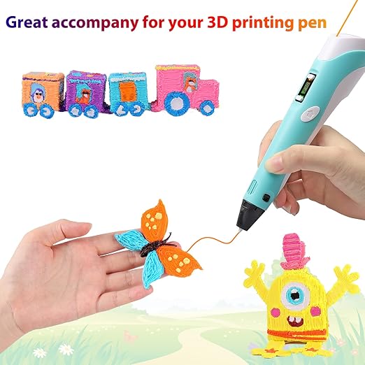 3D Pen Filament 160 Feet, 16 Colors, Each Color 10 Feet, 250 Stencils eBooks - 3D Printer Pen Refill PLA 1.75mm, Compatible with MYNT3D, SCRIB3D, PIKA3D Super and Pro Pen