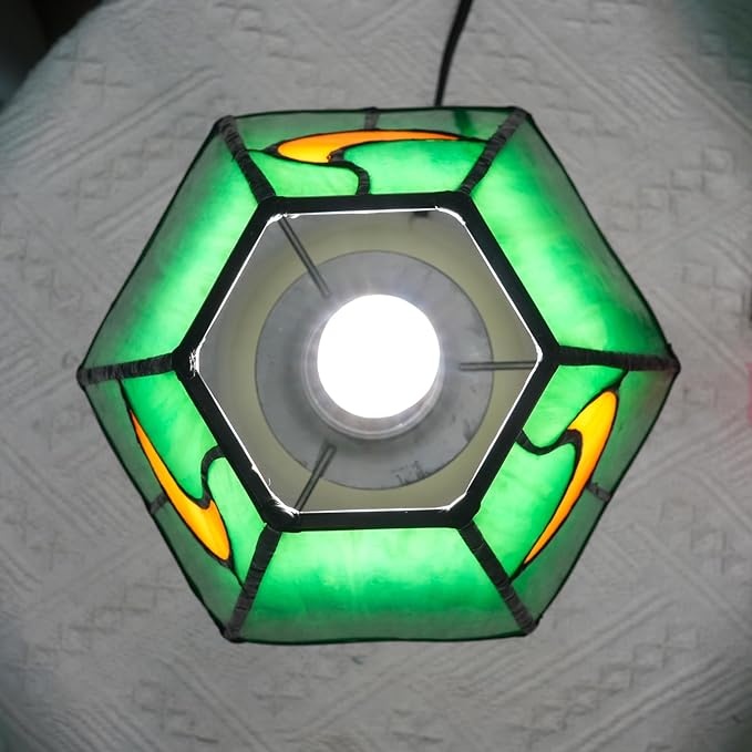 Mushroom Lamp Tiffany Stained Glass Moon lamp Cute Small Bedside Table Lamps for Living Room Home Decor,Girls Women Birthday Christmas Thanksgiving Day Gift,(Green)