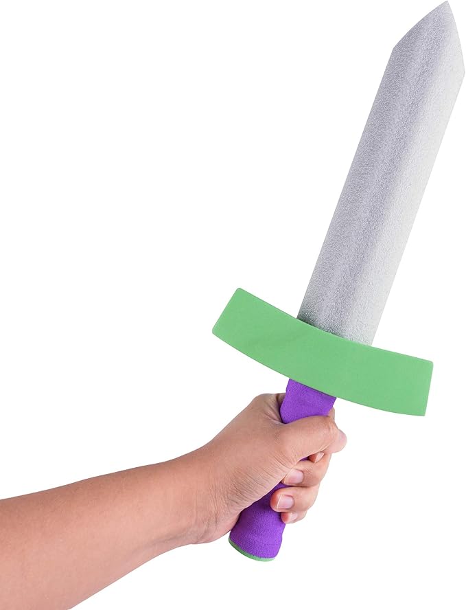 Super Z Outlet Children's Foam Toy Medieval Joust Sword & Shield Knight Set Lightweight Safe for Birthday Party Activities, Event Favors, Toy Gifts