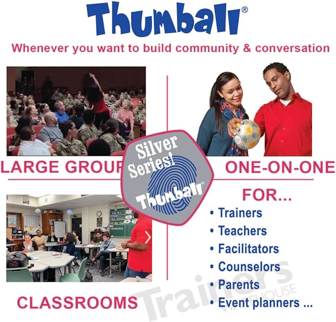 Trainers Warehouse 6" Thumball Collection, 32 Prompts for Conversation, Team Building, Relationship and Training