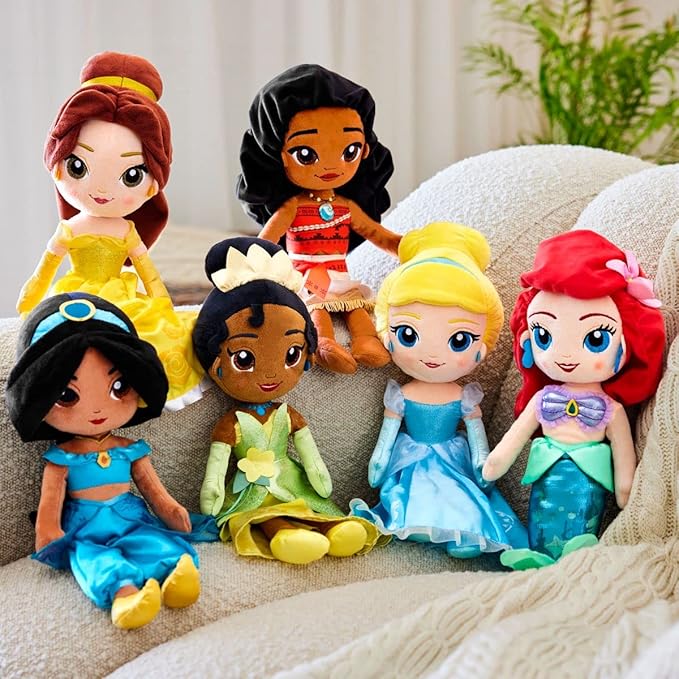 DISNEY STORE Official Princess Plush Doll, Ariel from The Little Mermaid, Medium 14 Inches, Soft Plushy with Embroidered Features, Princess Toys for Girls, Disney Dolls, Stuffed Animals for Girls
