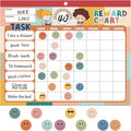 Boho 32 Chore Charts Behavior Reward Chart System,Sticker Chore Chart Pad for Kids with 2328 Stickers, 12.2" x 9.8" Magnetic Reward Chart to Develop Responsibility & Good Habits.