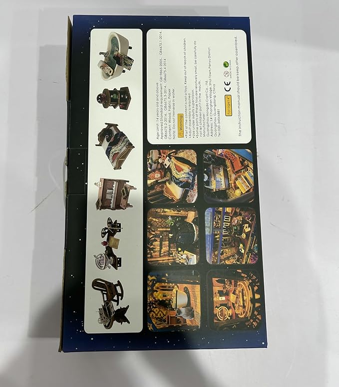 Miniature House Kit, Tiny House Kit with Light, DIY Mini House Building Kits for Adults to Building, Unique Gift for Birthday Christmas, Magic Castle