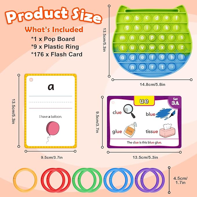 Aizweb Sight Words Flash Cards, Phonics Games Learn to Read Spelling Reading Learning Games, Dolch Site Words Digraphs CVC Blends Long Vowel Sounds for Pre-k Kindergarten 1st 2nd 3rd Speech Therapy