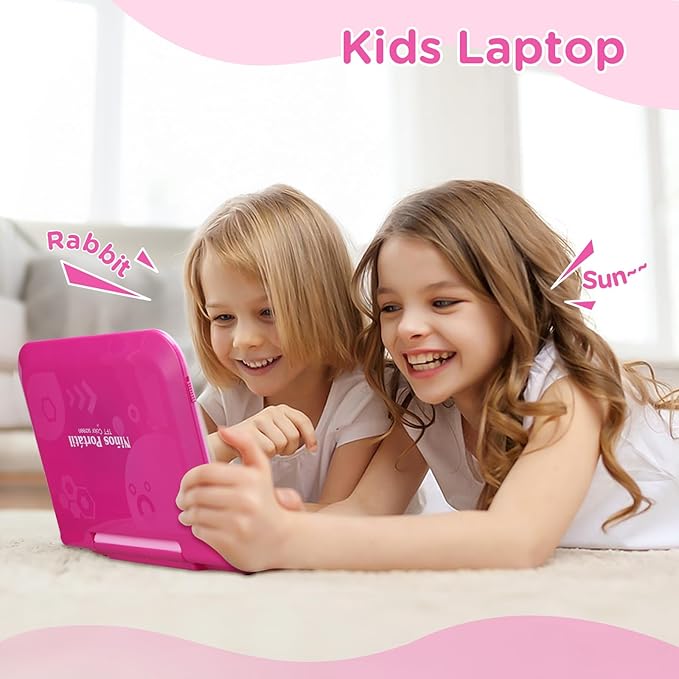 Kids Laptop, Color Screen Bilingual Laptop Spanish/English with 124 Learning Modes, Computer for Kids Ages 5+