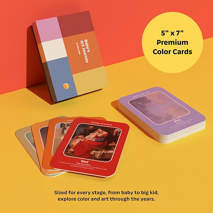 Baby’s Art Journey Color Cards – Set of 13 Museum-Inspired Art Learning Cards for Ages 0–12 Years