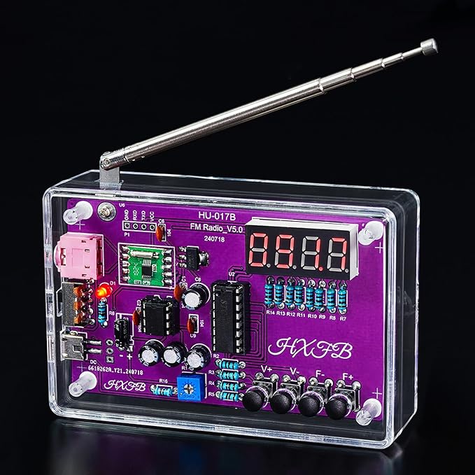 Upgraded RDA5807 Radio Soldering Kit, Solder Project Kit, Portable Radio DIY Electronic Kits, Practice Soldering Kit for Learning and Teaching Solder and Electronic