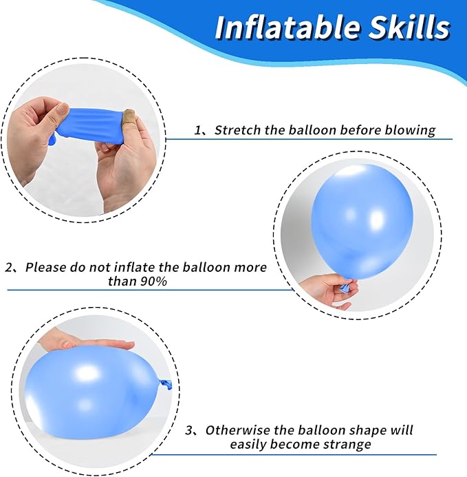 FEYG 12in Golf Balloons - Blue, Green, White - Hole In One Birthday Decorations