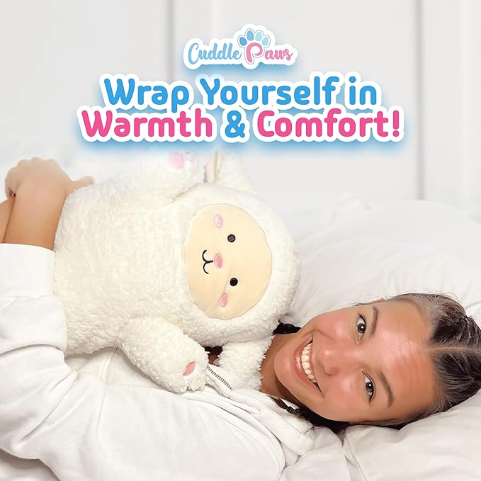 Lamb Plush Body Pillow for Kids | Long Stuffed Animal Cuddle Pillow | Soft Hugging Toy | Plushie Gift for Girls & Boys | Long Plush Body Pillow for Sleep & Comfort | Small, 23 Inches