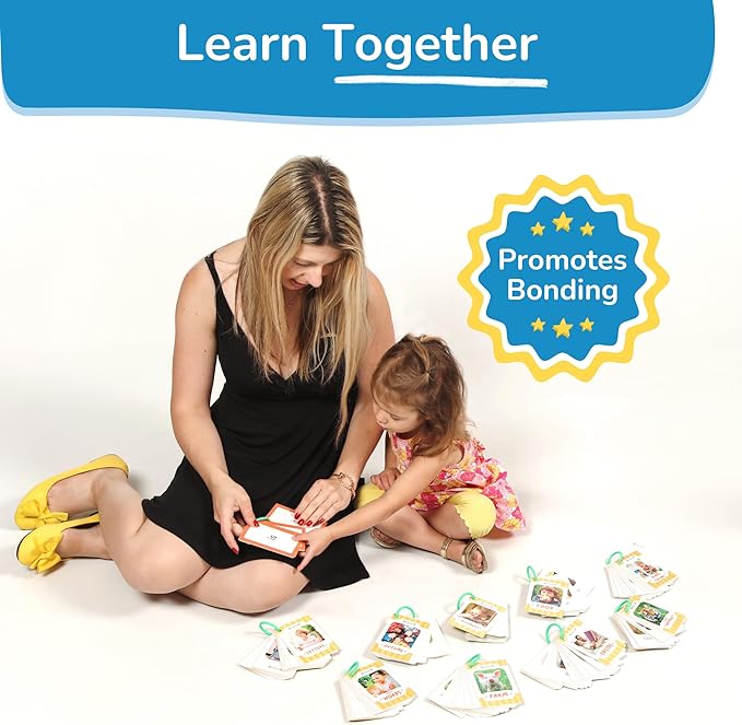 TOYVENTIVE First 250 Thick Toddler Flash Cards, 1 2 3 4 Year Old Letter, Number, Color, Animal, Baby Flash Cards Activities, Montessori Toys for Toddlers and Preschool, Toddler Learning Cards
