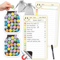 JJPRO Magnetic Dry Erase List Boards for Kids with Smiley Faces Reward Jar- 10" x5.5“ Home Chore Chart for Fridge,Daily Checklist for Toddlers,Reward Jar Positive Behavior Training -Yellow 2Pcs
