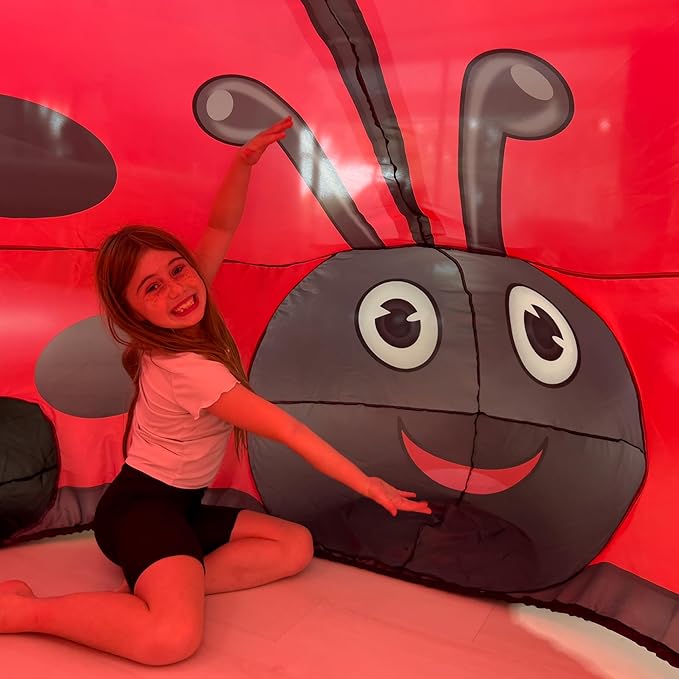 The Original Patented AirFort - Build A Fort in 30 Seconds, Inflatable Fort for Kids, Play Tent for 3-14 Years, A Playhouse Where Imagination Runs Wild, Fan not Included (Ladybug)