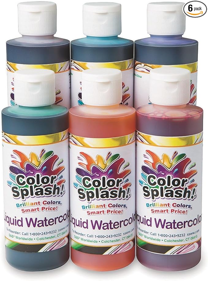 Color Splash!-mp-PT3265 8-oz. Liquid Watercolor Paint (Pack of 6)