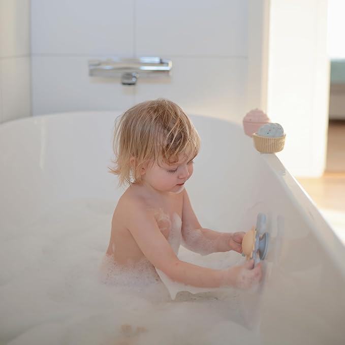 mushie Sunshine Suction Spinner Toy | Toddler Sensory Toys for Bath & Play