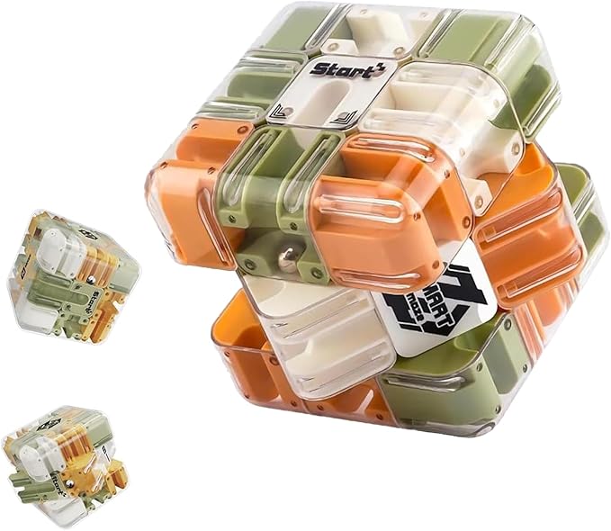 Large Labyrinth 3D Puzzles Maze Cube - Engaging Brain Teaser Toy, 3D Magic Cube Maze Ball Puzzle, Spatial Awareness Brain Training Toy for Stress Relief & Logic Development (1pcs)
