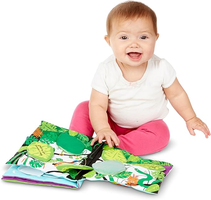 Melissa & Doug Soft Activity Baby Book - The Wonderful World of Peekaboo! Lift The Flap Busy Book for Toddlers, Sensory Toys for Babies and Toddlers