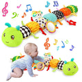 Baby Toys Musical Caterpillar for 0-12 Months, Infant Stuffed Animal with Mirror, Crinkle & Rattle, Tummy Time Toy for Newborn 3 6 9 12 18 Months, for Boys and Girls