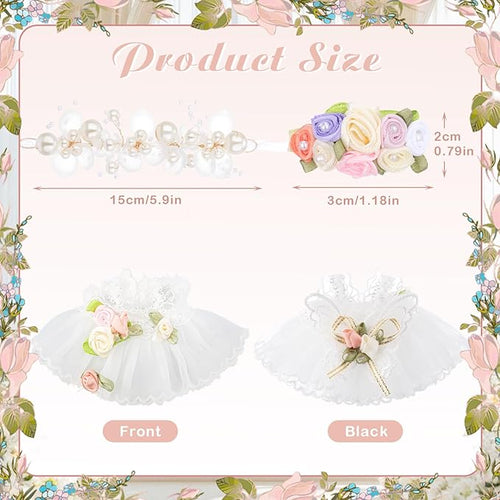 3 Pcs Wedding Outfits Dress for 6.7 Inches Doll Wedding Clothe Set Include Cute Headpiece Popular Dress Accessories, No Doll (Classic Style,White)