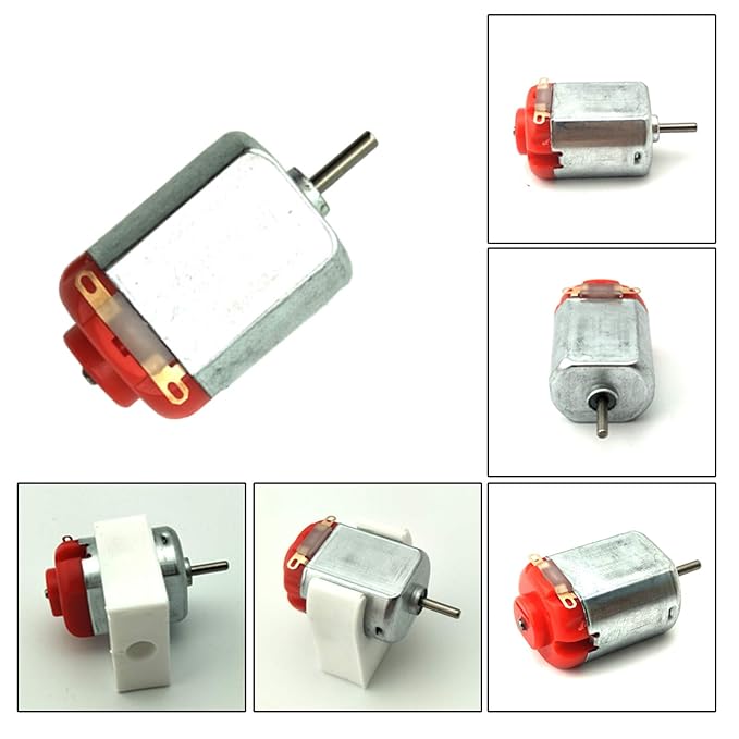 18 Set DC Motors Kit, Mini Electric Hobby Motor 3V -12V 25000 RPM Strong Magnetic with Shaft Propeller, 2 x AA Battery Holder,9V Battery Clip Connector,Plastic Wheels for DIY Science Projects