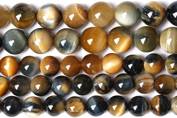 6mm 60PCS Natural Stone Dreamlike Blue Tiger Eye Beads for Jewelry Making DIY Bracelet