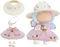 17cm Doll Clothes - 4 Set for 6.7 inches Doll Outfit，Clothing for Dolls Accessories.Cute Clothes for Dress up (dolldress-Pink)