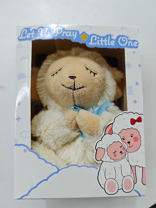 Baptism Gifts for Boys, Great Christening, Dedication and Baptism Gift Set for Boys and Newborn Baby, Includes 7" Praying Lamb Plush Toy and Let Us Pray Baby Book in Keepsake Gift Box