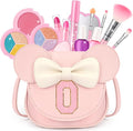 Kids Makeup Kit for Girls - 15 Pcs Real Washable Make Up Set - Non Toxic Toddlers Cosmetic with Letter Mouse Ear Purse - Dress up Birthday Gifts for 3 4 5 6 7 8 Years Old Girls - O