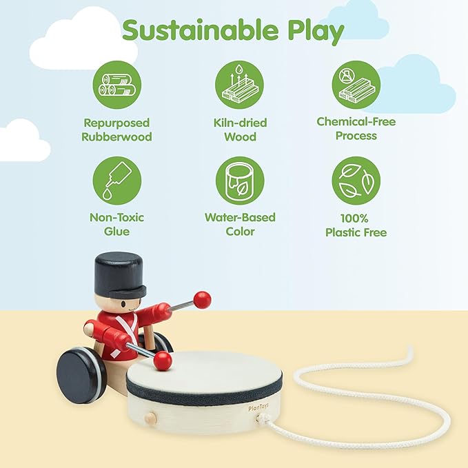 PlanToys Pull Along Drummer (5276)