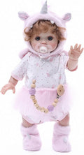 Reborn Baby Dolls, 18inch Large Realistic Hand-Rooted Hair Lifelike Baby Dolls with Accessories for 3+ Year Old Girls Gifts, Pretend Play, Collection