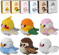 Parrots Micro Mini Building Block Sets Birthday Gift for Kids, Animals Buildling Model Kits, Mini Bricks Birds Series Toys for Kids（6 Boxes）