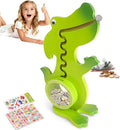 Dinosaur Piggy Bank for Kids Boys Girls, Wooden Dino Coin Bank with Large Clear Acrylic Belly, Cute Money Savings Box for Toddlers Birthday Christmas (Gradient-Green)