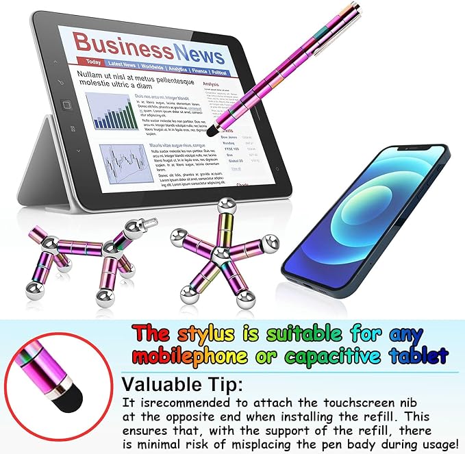 Fidget Pen Gifts for Boyfriend - Novelty Christmas Stocking Stuffers for Men Women Adults, Cool Gadgets Pens with Stylus, Gifts for Adults who Have Everything, for Men Women Him