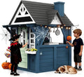 Kids Playhouse Outdoor,Wooden Play House Playset for Kids, Large, Sturdy, Realistic Design with Kitchen, Doorbell, Flower Pot, Stove, Sink & Clock, Perfect for Kid Ages 3-8 (Blue)