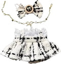 Luxury Chic Doll Clothes Set with Elegant Dress, Shirt, Bow & Necklace - Premium Outfit for Dress Up, Collecting & Gift Giving - Perfect for Kids, Doll Collectors & 18 Dolls (White)