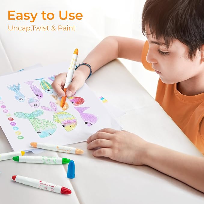 M&G 36 Colors Upgraded Food-grade Paint Sticks, Tempera paint sticks set, Washable paint, Non- Toxic, No Mess Quick Drying Art Supplies for Toddlers and Kids
