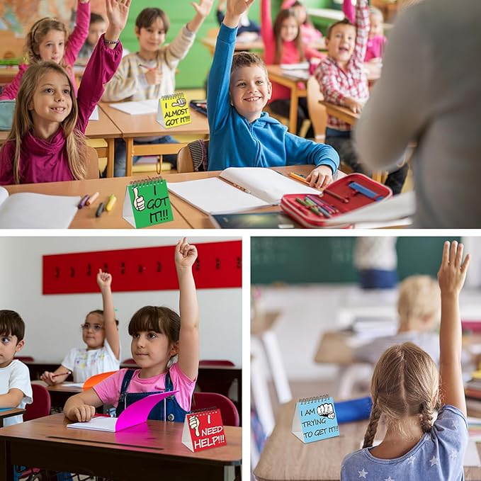 24 Pcs I Need Help Mini Flip Chart Classroom Management Tools Self Assessment Cards Classroom Students Behavior School Educational and Learning Activities Supplies for Kids Teachers
