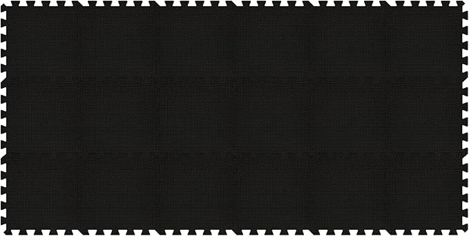 Yostrong® 18 Tiles Interlocking Puzzle Foam Baby Play Mat for Playing - EVA Babies Crawling Mat | Rubber Floor Work Out Mats for Home Gym. Black. YOC-Db18N