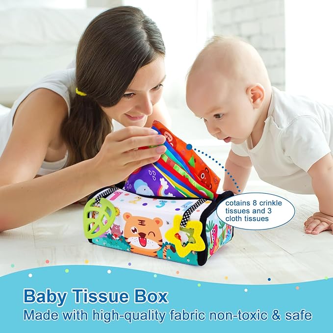 KMTJT Montessori Toys for Babies 0-6 Months | Learning Educational Box Wooden Toys for Baby Infant Newborn Toys 0-6 Months | 1st First Birthday Gifts for 0 6 12 18 Months Boys Girls
