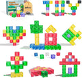 Magnetic Building Blocks - Transparent Magnetic Cubes, STEM Magnet Toddler Boys Toys for Kids Age 3-5,Travel Sensory Autism Preschool Montessori Toys for 3+ Year Old, Birthday Girls Gifts