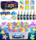 Magic Water Elf Toy Kit - Glow in The Dark Aqua Gel 6 Colors with 6 Molds - Magic Squishy Maker Water Fairies Birthday Party Favors DIY STEM Toy for 3-8 Years Old Kids