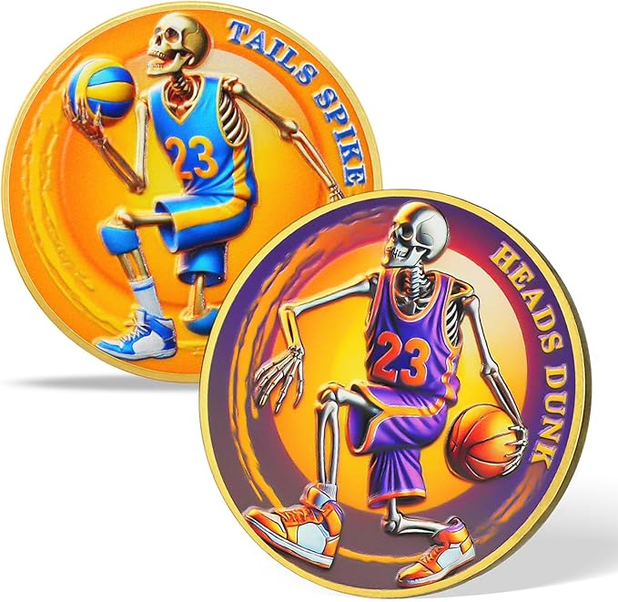 AtSKnSK Memento Mori Coin Momento Mori Coin Skull Coin Stoic Gifts Memento Mori Calendar Living Memento Mori Amor Fati Coin (Skeleton Decision)