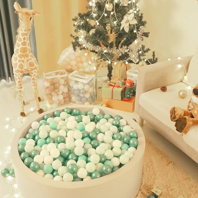 Realhaha Ball Pit Balls 50 100 200 500 Play Balls Plastic Balls for Baby Girls Toddlers Kids Play Tent Pool Playhouse Playpen Party Decoration