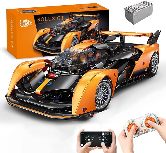 Remote Control Building Car, 1:14 Solus GT Construction Toy, Compatible with Technic Car, Collectible Gifts for 10-16 Year Olds and Adults (817pcs)