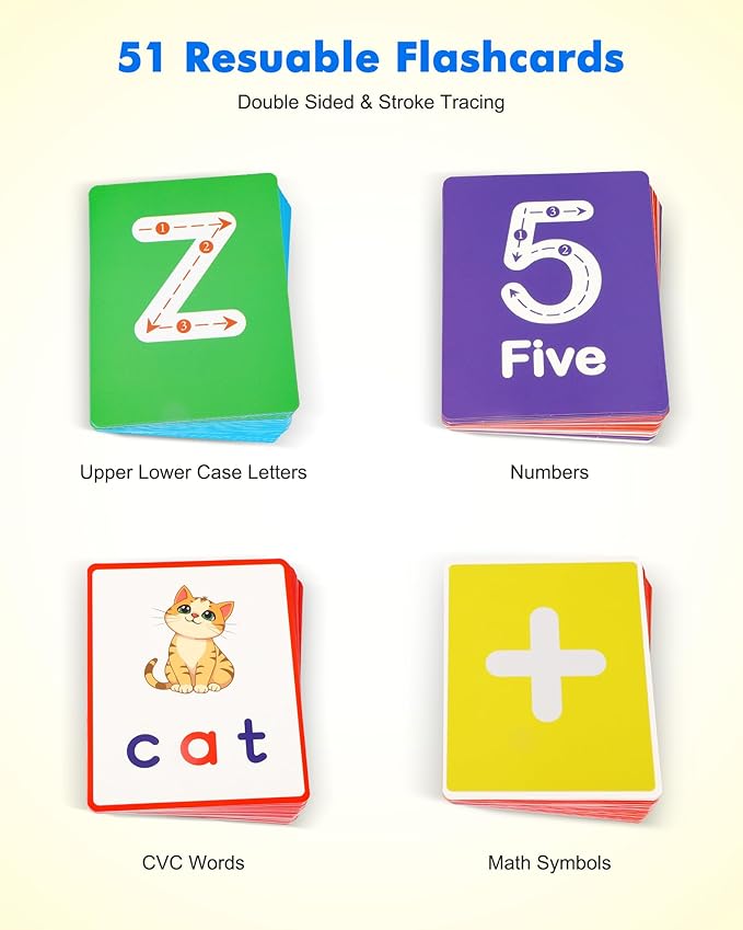 Sand Tray for Classroom - Montessori Sand Writing Trays with Lid, Wooden Tracing Tray for Kids Learn to Write Letters and Numbers, CVC Words
